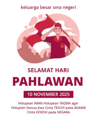 Heroic Red Tribute to National Heroes Day Poster Template