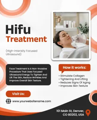 Hifu Skin Treatment Promotion Flyer Template