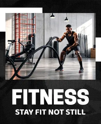 High-Intensity Gym Workout Fitness Poster Template