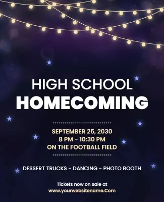 High School Homecoming Event Flyer Template