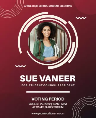 High School Student Council Election Flyer Template
