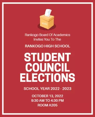 High School Student Council Elections Flyer Template