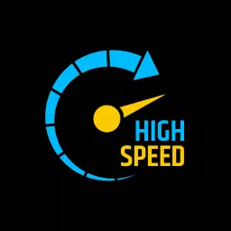 High-Speed Indicator Design Emphasizing Safe Driving Logo Template