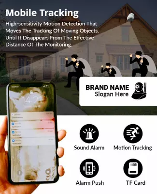 High-Tech Motion Detection Mobile Tracking Security Poster Template