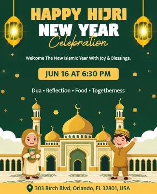 Hijri New Year Celebration Event Poster Template
