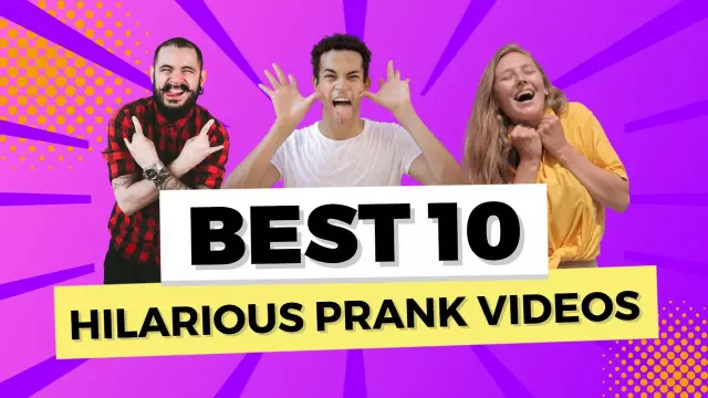 Hilarious Reaction Moments Prank YouTube Thumbnail Template