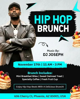 Hip Hop Brunch Event Flyer Template