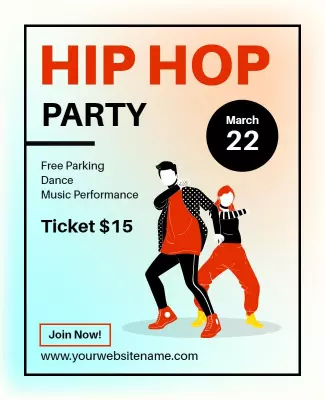 Hip-Hop Dance Party Event Flyer Template