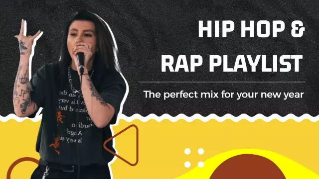 Hip Hop Rap Playlist Music YouTube Thumbnail Template