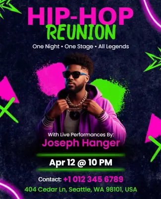 Hip-Hop Reunion Event Poster Template