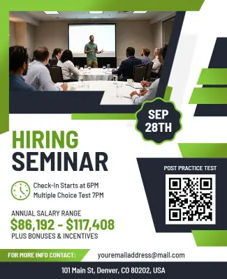 Hiring Seminar Event Flyer Template