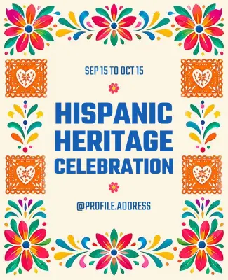 Hispanic Heritage Celebration Event Poster Template