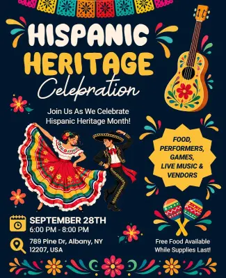 Hispanic Heritage Cultural Celebration Flyer Template