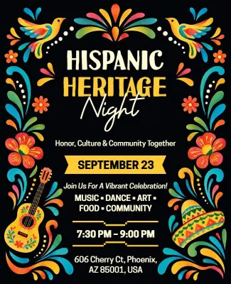 Hispanic Heritage Night Celebration Flyer Template
