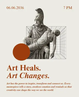 Historic Art Exhibition Event Poster Template