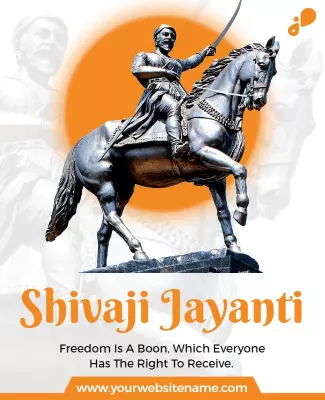 Historic Tribute to Shivaji Jayanti Celebration Poster Template