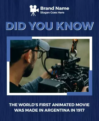 Historical Film Trivia Educational Flyer Template