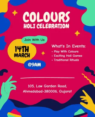 Holi Celebration Festival Event Flyer Template