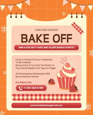 Holiday Bake Off Competition Flyer Template