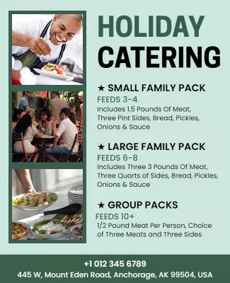 Holiday Catering Services Promotion Flyer Template