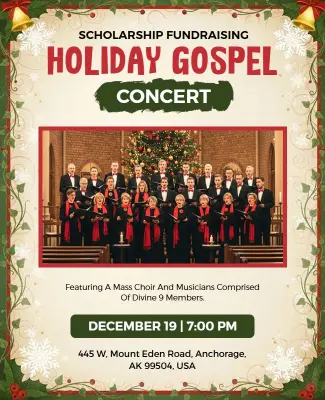 Holiday Gospel Concert Fundraising Flyer Template