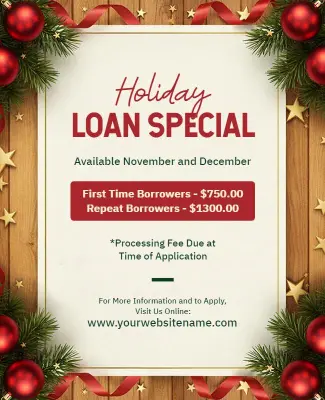 Holiday Loan Special Promotion Flyer Template
