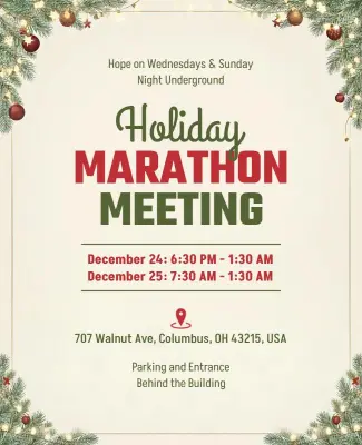 Holiday Marathon Meeting Event Flyer Template