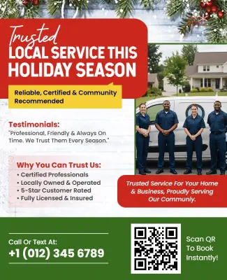 Holiday Season Local Service Advertising Flyer Template