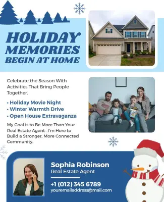 Holiday Season Real Estate Event Flyer Template
