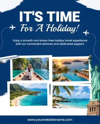 Holiday Travel Destination Promotion Poster Template