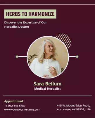 Holistic Herbal Medicine Expertise Promotion Poster Template