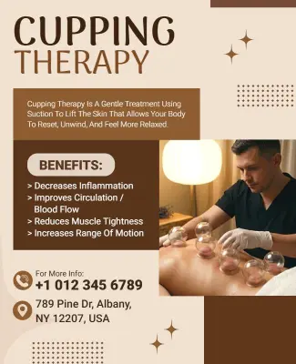Holistic Wellness Cupping Therapy Flyer Template