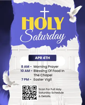 Holy Saturday Church Event Flyer Template