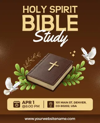 Holy Spirit Bible Study Event Flyer Template