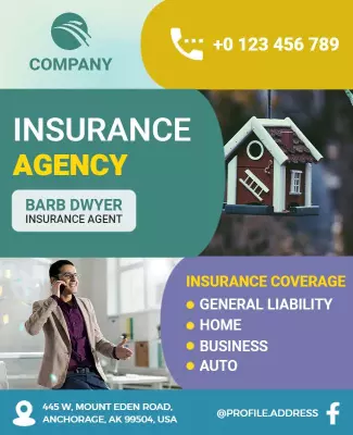 Home and Auto Insurance Services Flyer Template