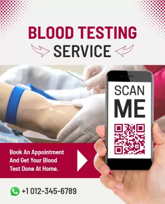 Home Appointment Blood Testing Service Flyer Template