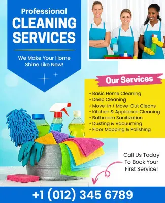 Home Cleaning Services Flyer Template