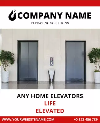 Home Elevator Installation Service Flyer Template