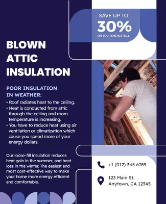 Home Energy Savings Insulation Flyer Template