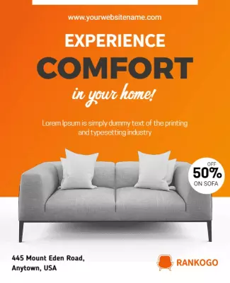Home Furniture Sale Sofa Discount Flyer Template
