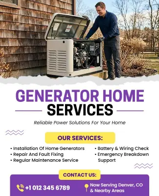 Home Generator Services Flyer Template