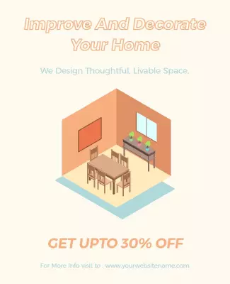 Home Improvement and Decoration Discount Flyer Template
