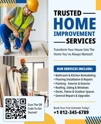 Home Improvement Services Promotional Flyer Template