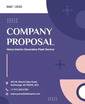 Home Interior Decorative Plant Service Proposal Flyer Template