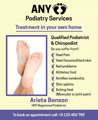 Home Podiatry Services Promotion Flyer Template