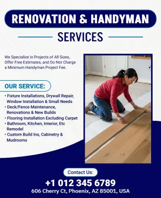 Home Renovation and Handyman Services Flyer Template