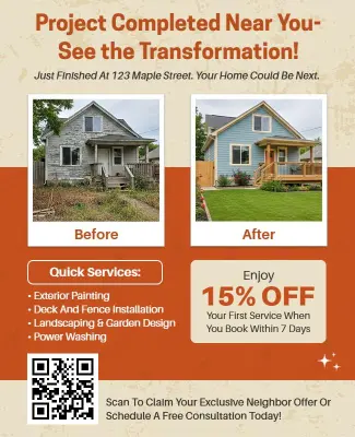 Home Renovation Service Discount Advertisement Flyer Template