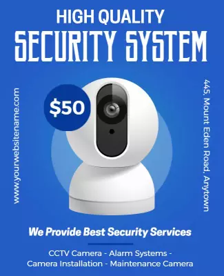 Home Security System Services Flyer Template