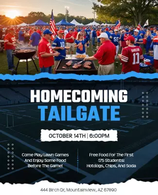 Homecoming Tailgate Event Flyer Template