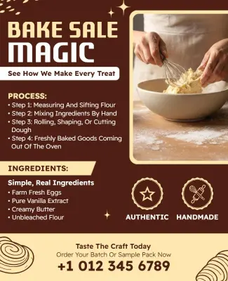 Homemade Bake Sale Event Flyer Template